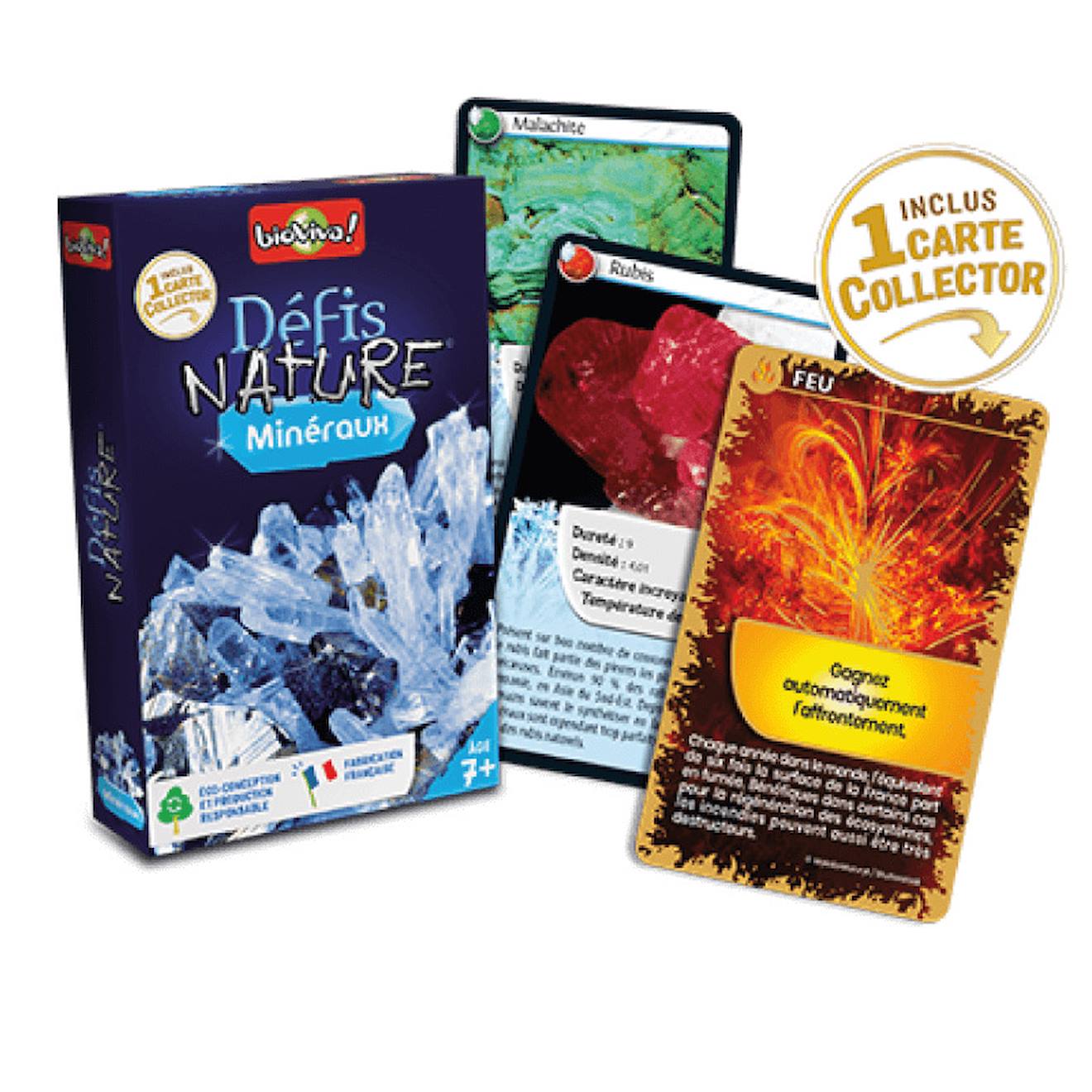 Jeu de cartes défis nature - minéraux - fabriqué en france multicolore