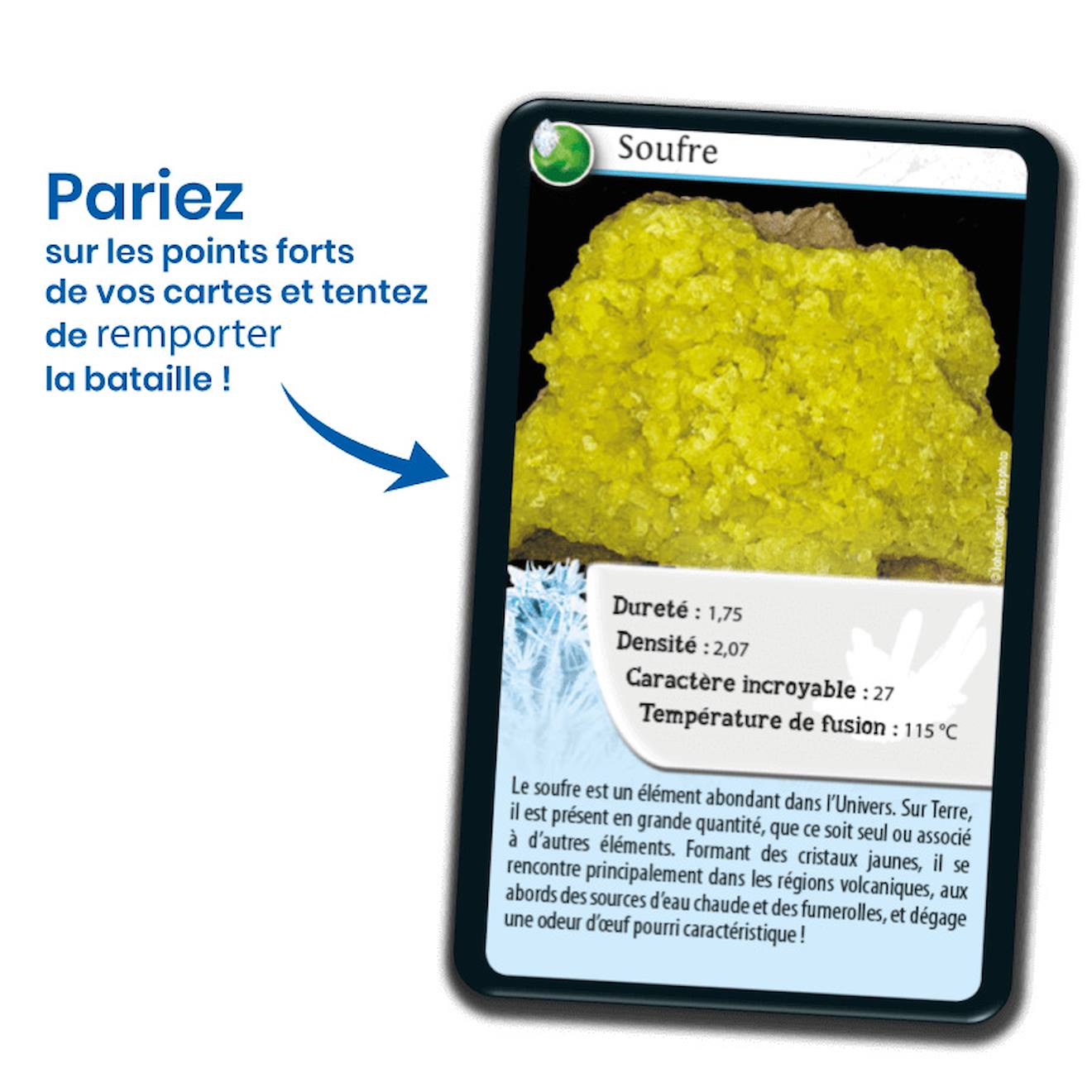 Jeu de cartes défis nature - minéraux - fabriqué en france multicolore