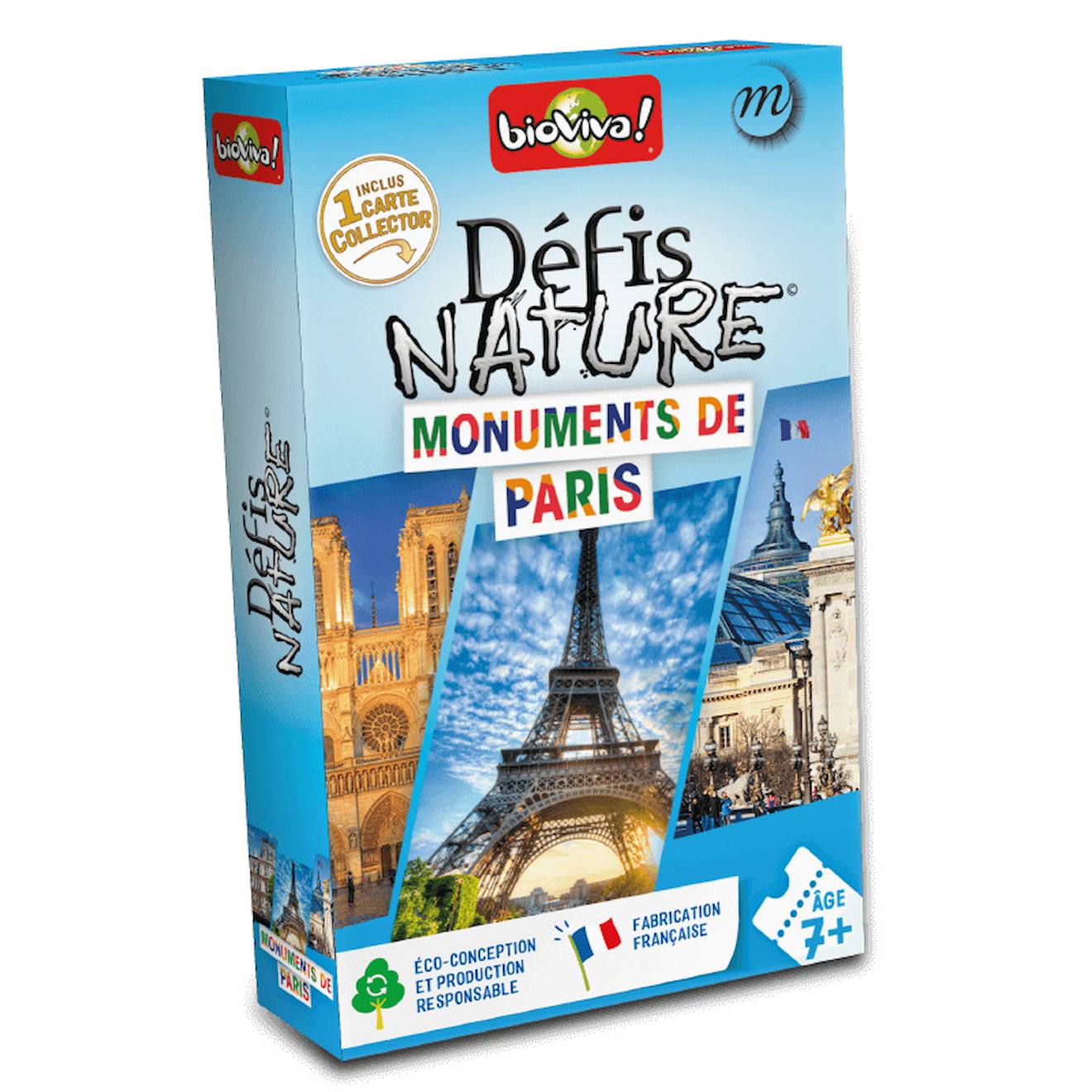 Jeu de cartes défis nature - monuments de paris - fabriqué en france multicolore