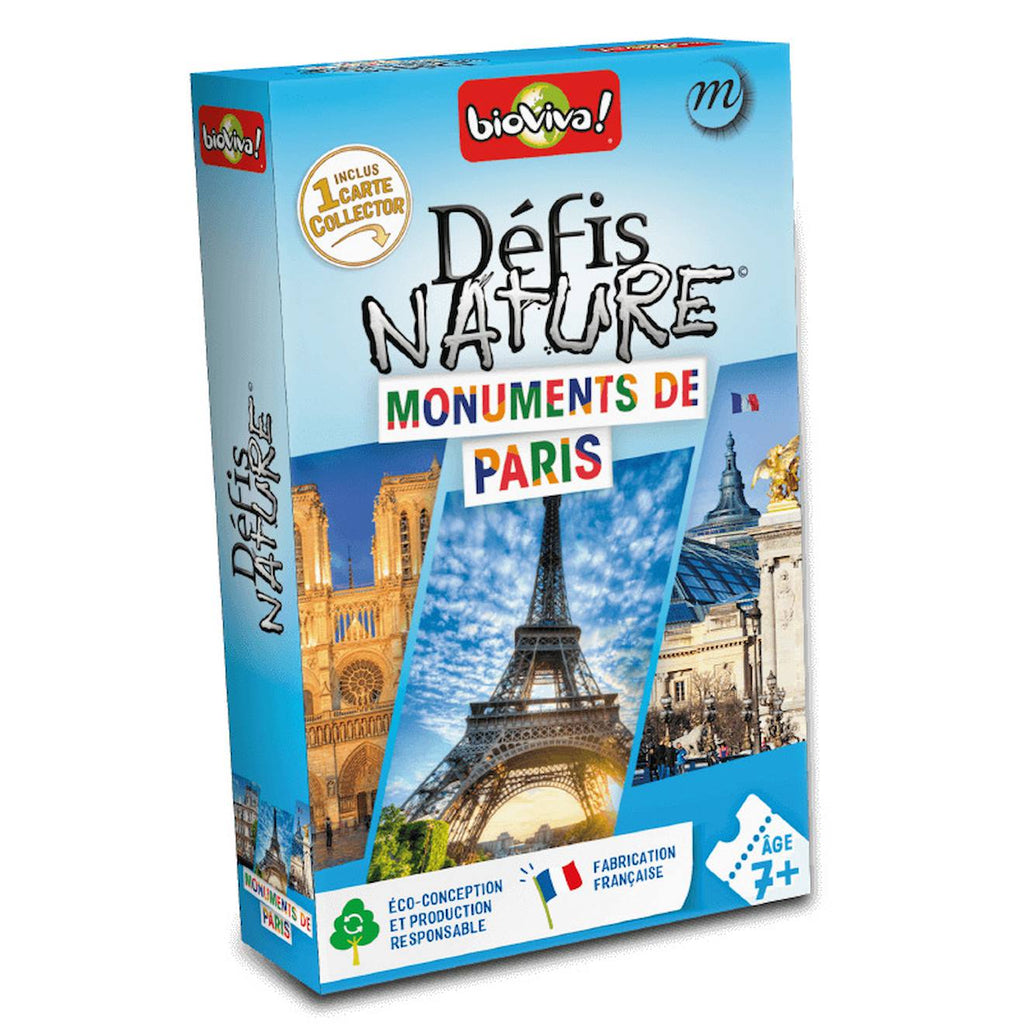 Jeu de cartes défis nature - monuments de paris - fabriqué en france multicolore