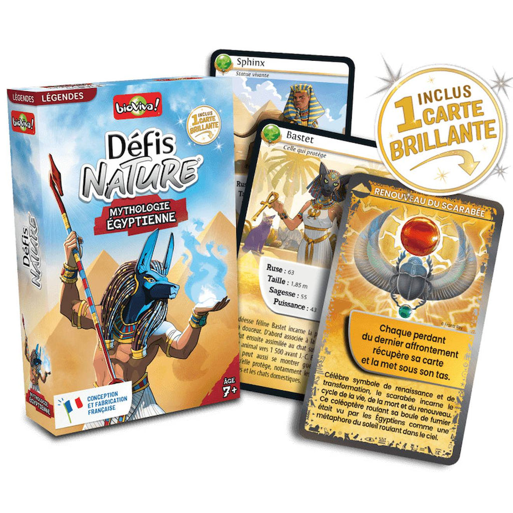 Jeu de cartes défis nature - mythologie égyptienne - fabriqué en france multicolore
