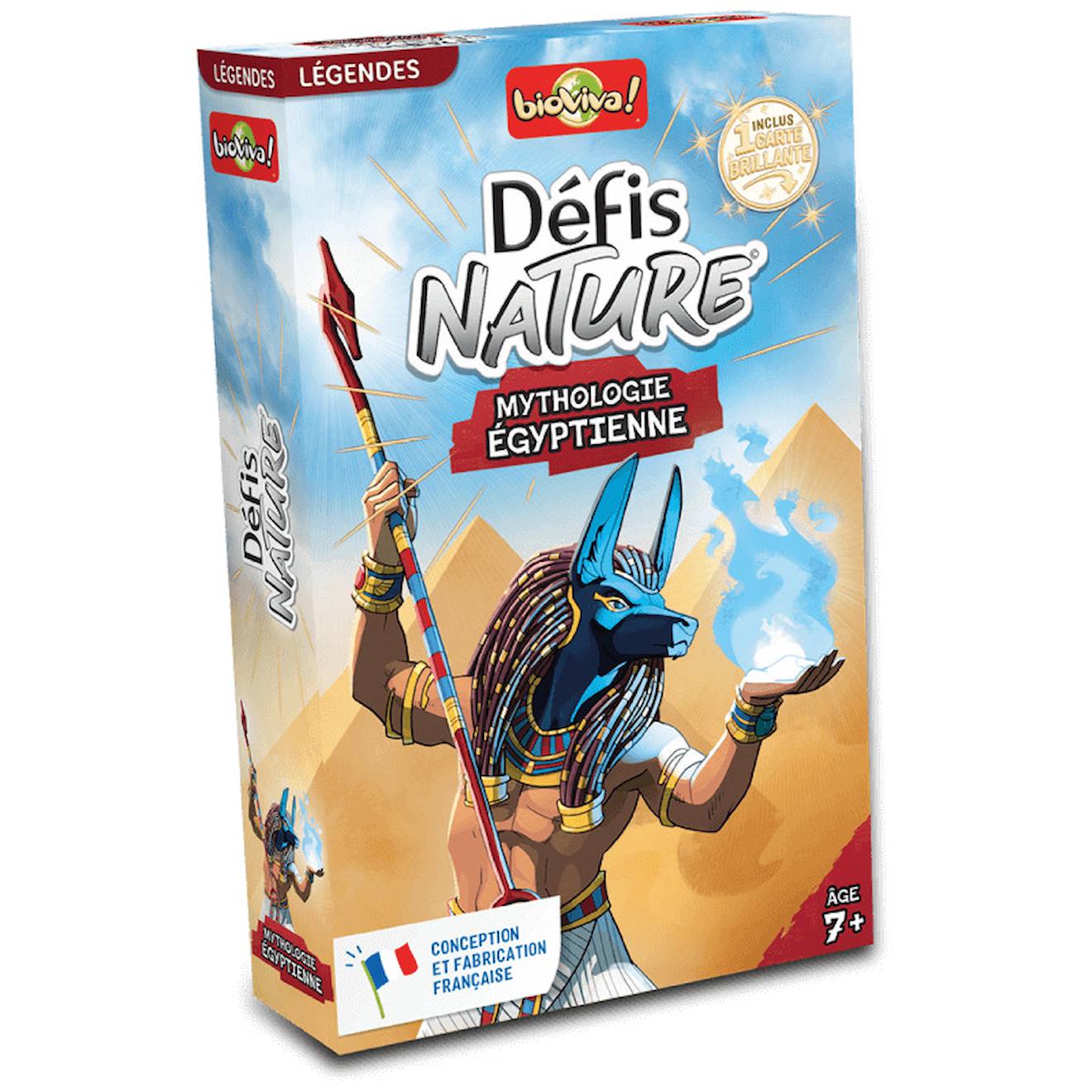 Jeu de cartes défis nature - mythologie égyptienne - fabriqué en france multicolore