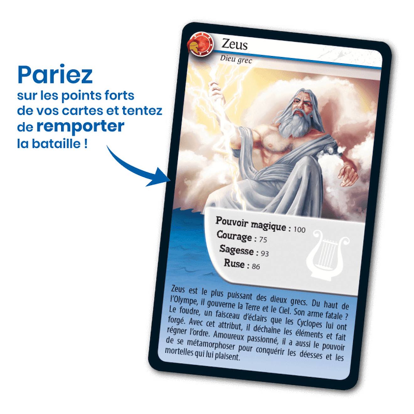 Jeu de cartes défis nature - mythologie héros et dieux - fabriqué en france multicolore