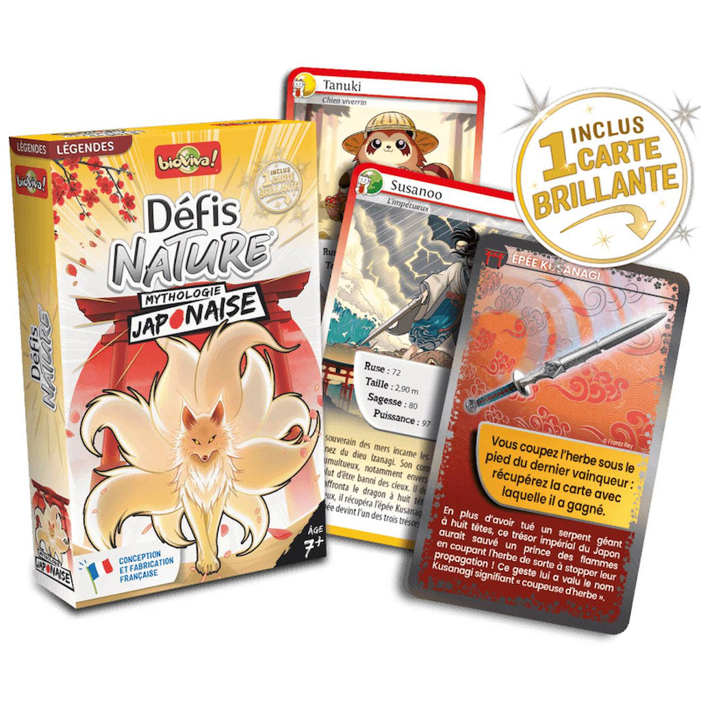 Jeu de cartes défis nature - mythologie japonaise - fabriqué en france multicolore
