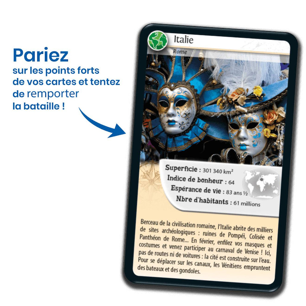 Jeu de cartes défis nature - pays du monde - fabriqué en france multicolore
