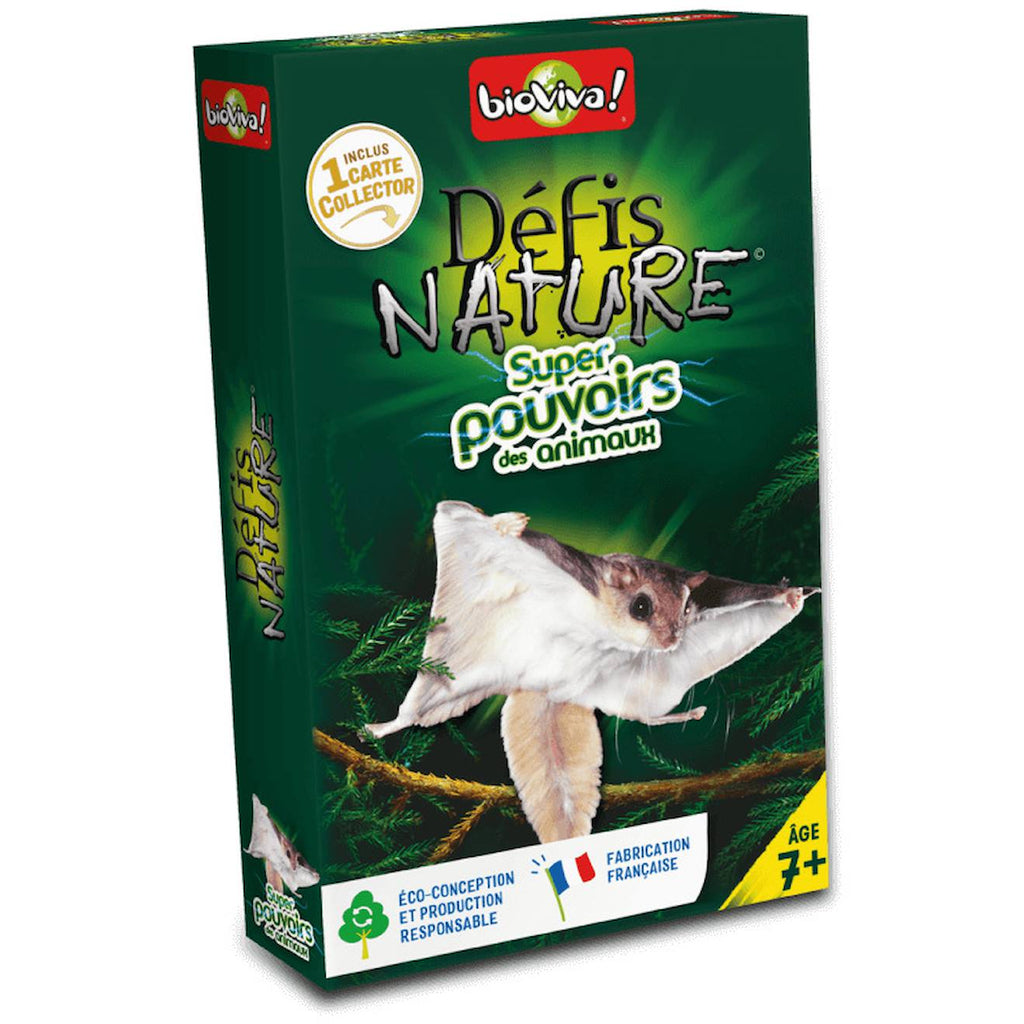 Jeu de cartes défis nature - super pouvoirs des animaux - fabriqué en france multicolore