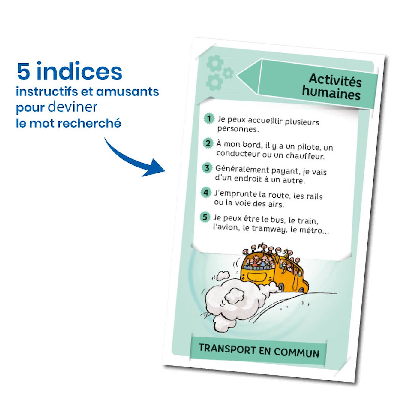Jeu de cartes énigmes - environnement - fabriqué en france multicolore