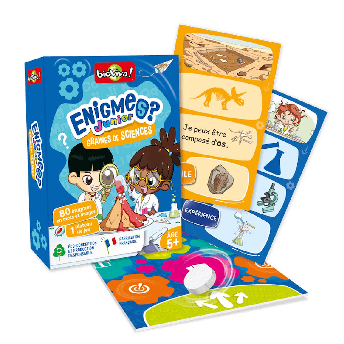 Jeu de cartes énigmes junior - graines de sciences - fabriqué en france multicolore