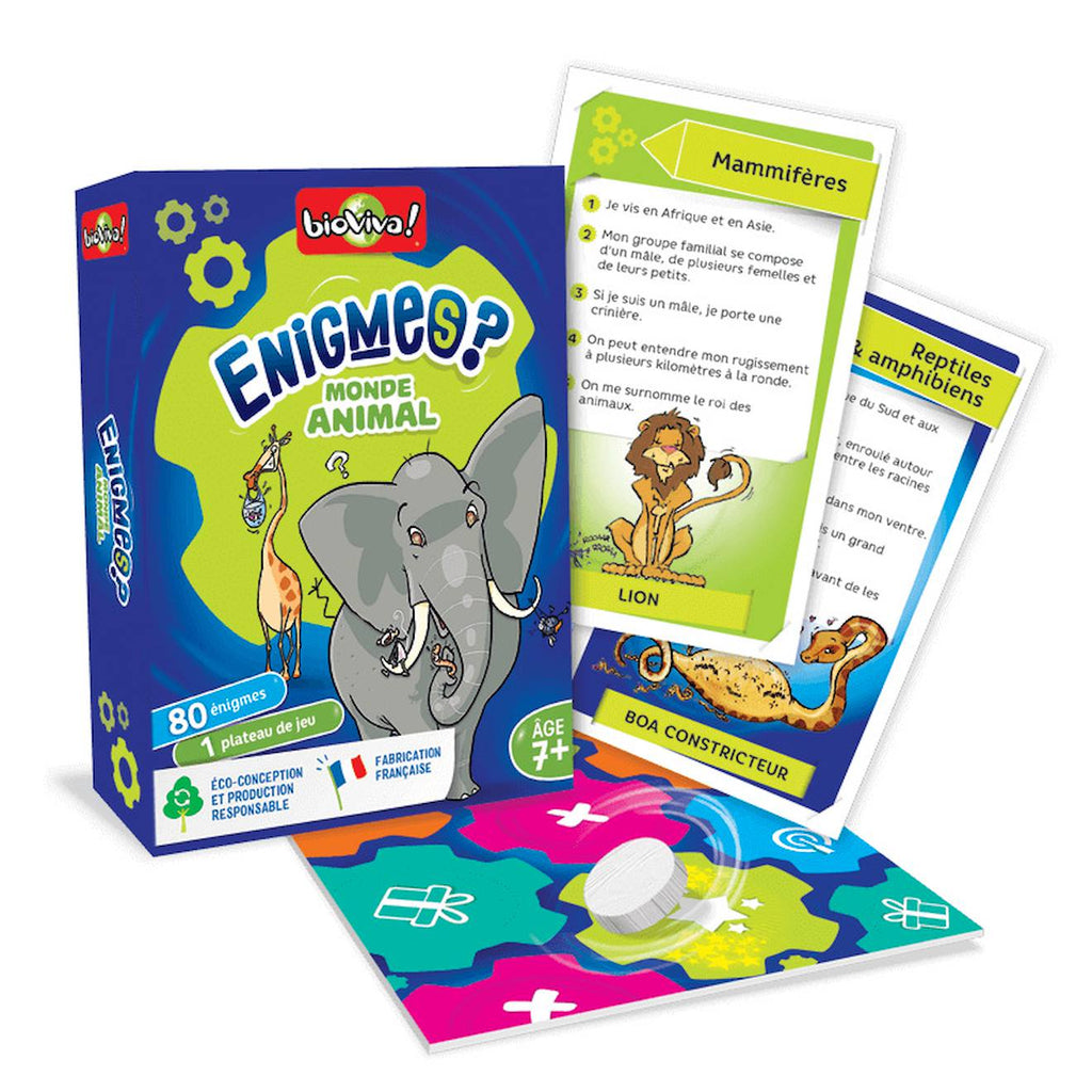 Jeu de cartes énigmes - monde animal - fabriqué en france multicolore