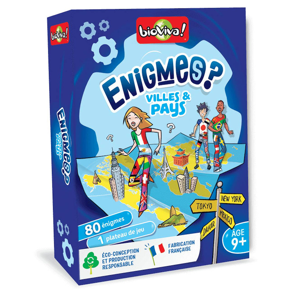 Jeu de cartes énigmes - villes et pays - fabriqué en france multicolore