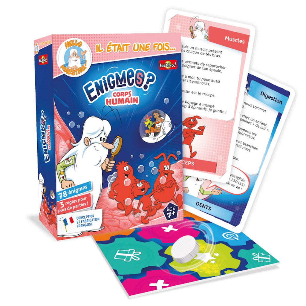 Jeu de cartes il était une fois… énigmes corps humain - fabriqué en france multicolore