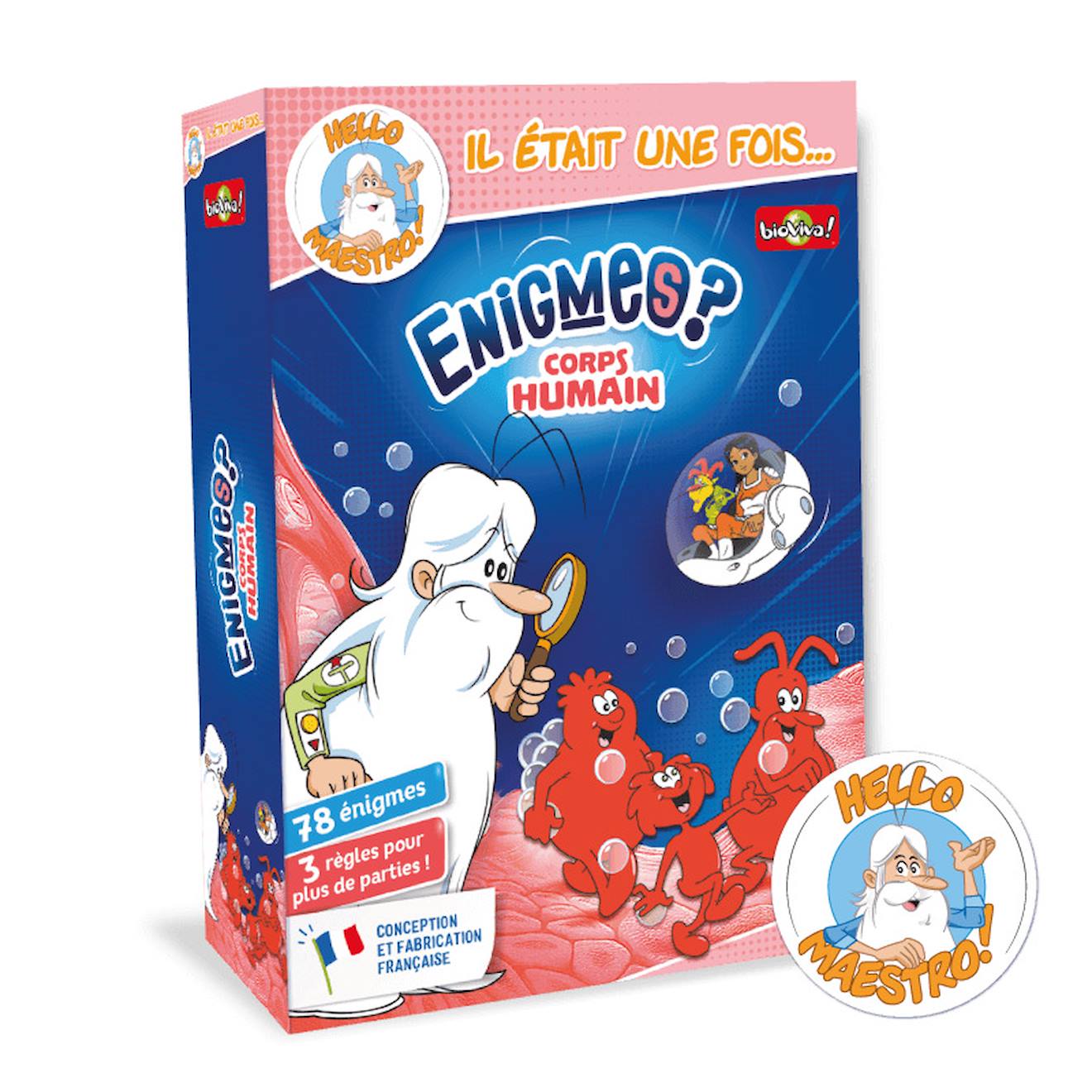 Jeu de cartes il était une fois… énigmes corps humain - fabriqué en france multicolore