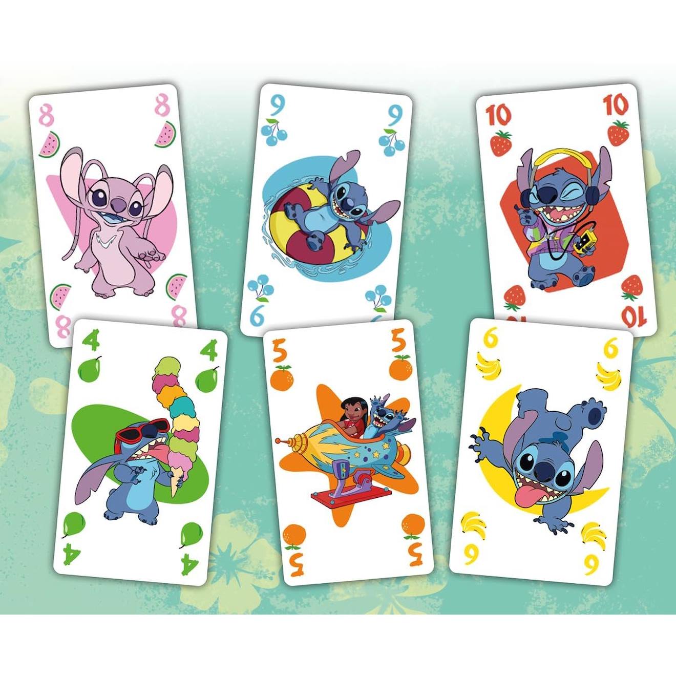 Jeu de cartes level 8 Stitch bleu