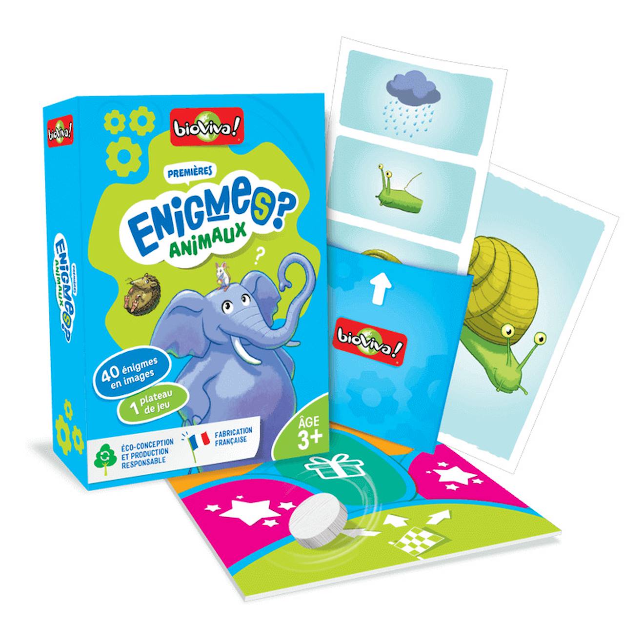 Jeu de cartes mes premières énigmes - animaux - fabriqué en france multicolore