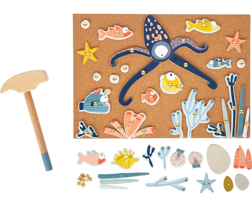 Jeu de clous la mer bleu