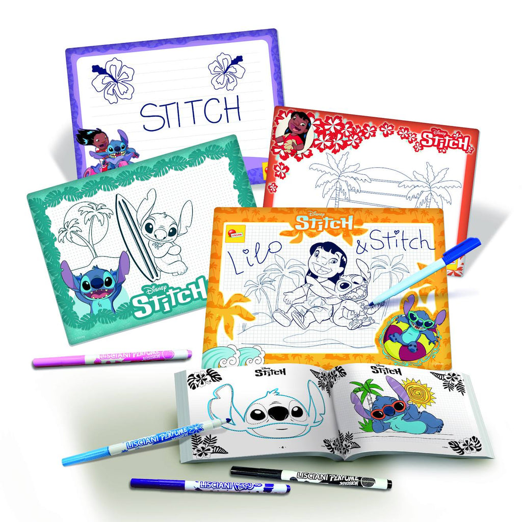 Jeu de coloriage Stitch - école de dessins avec feutres parfumés multicolore