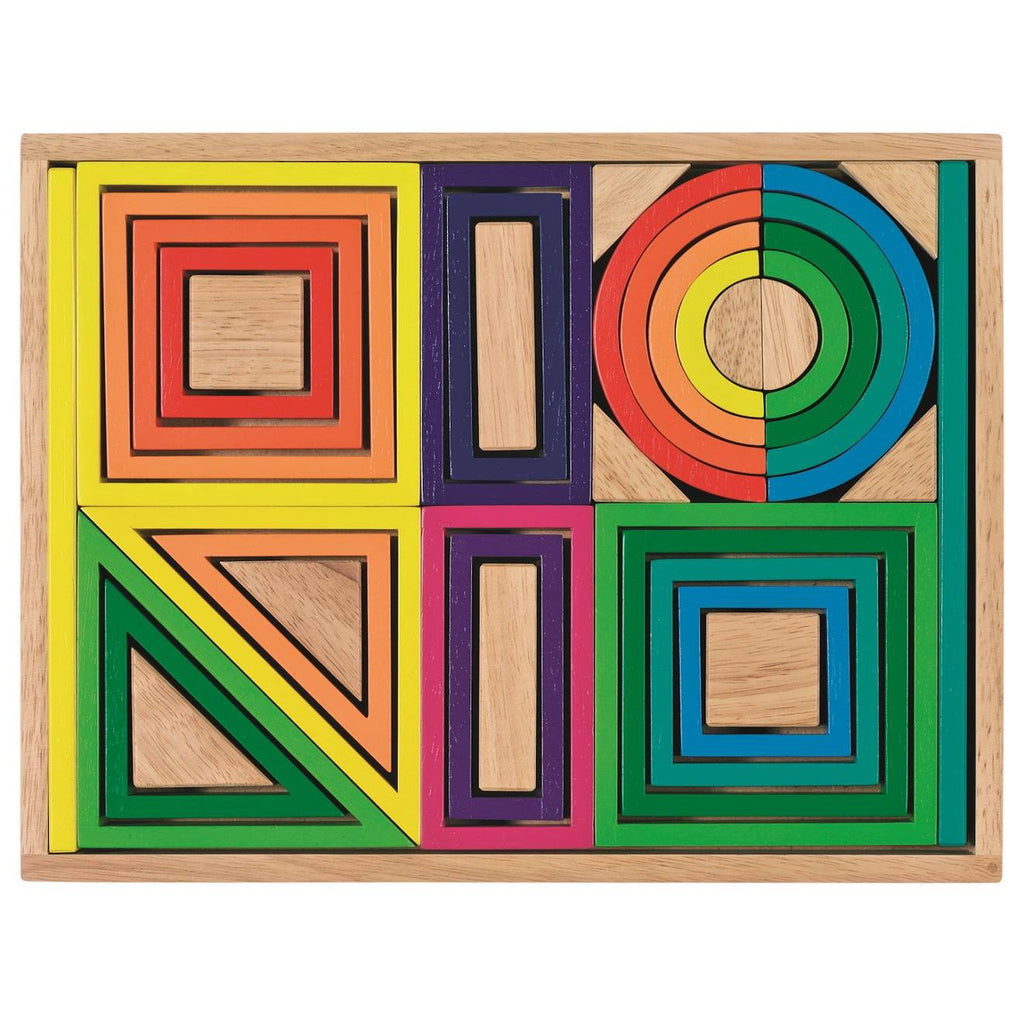 Jeu de construction arc-en-ciel multicolore