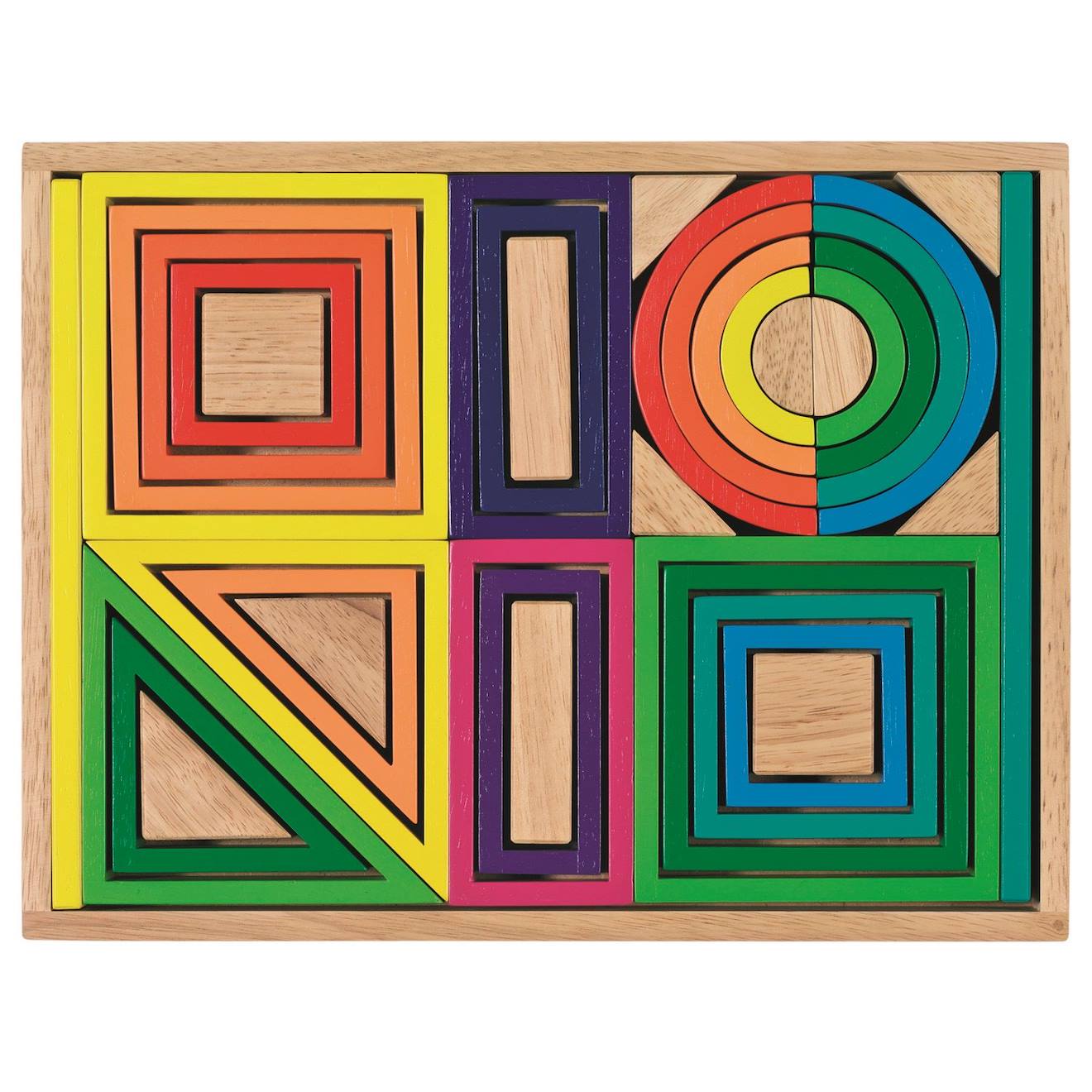 Jeu de construction arc-en-ciel multicolore