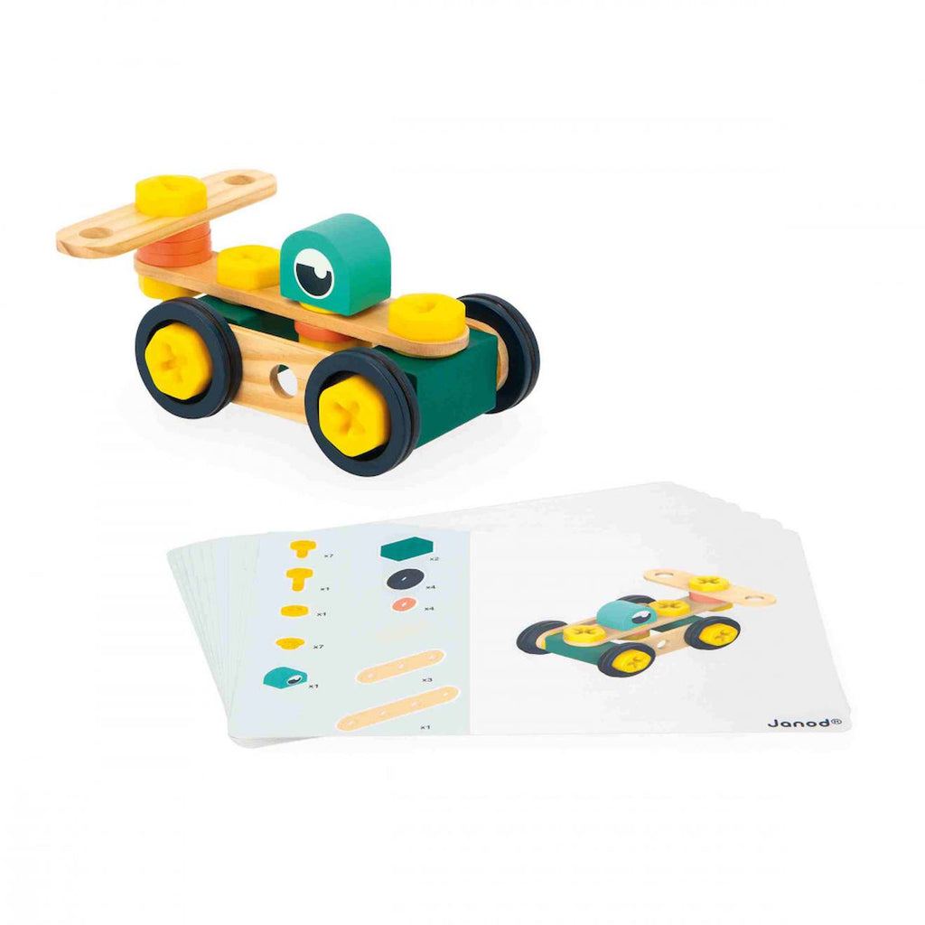 Jeu de construction en bois FSC baril 100 pièces multicolore