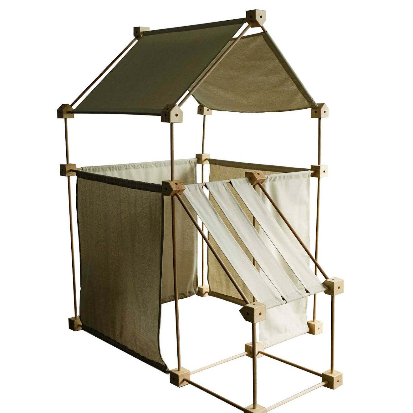 Jeu de construction géant tissu jeu 79 pièces beige
