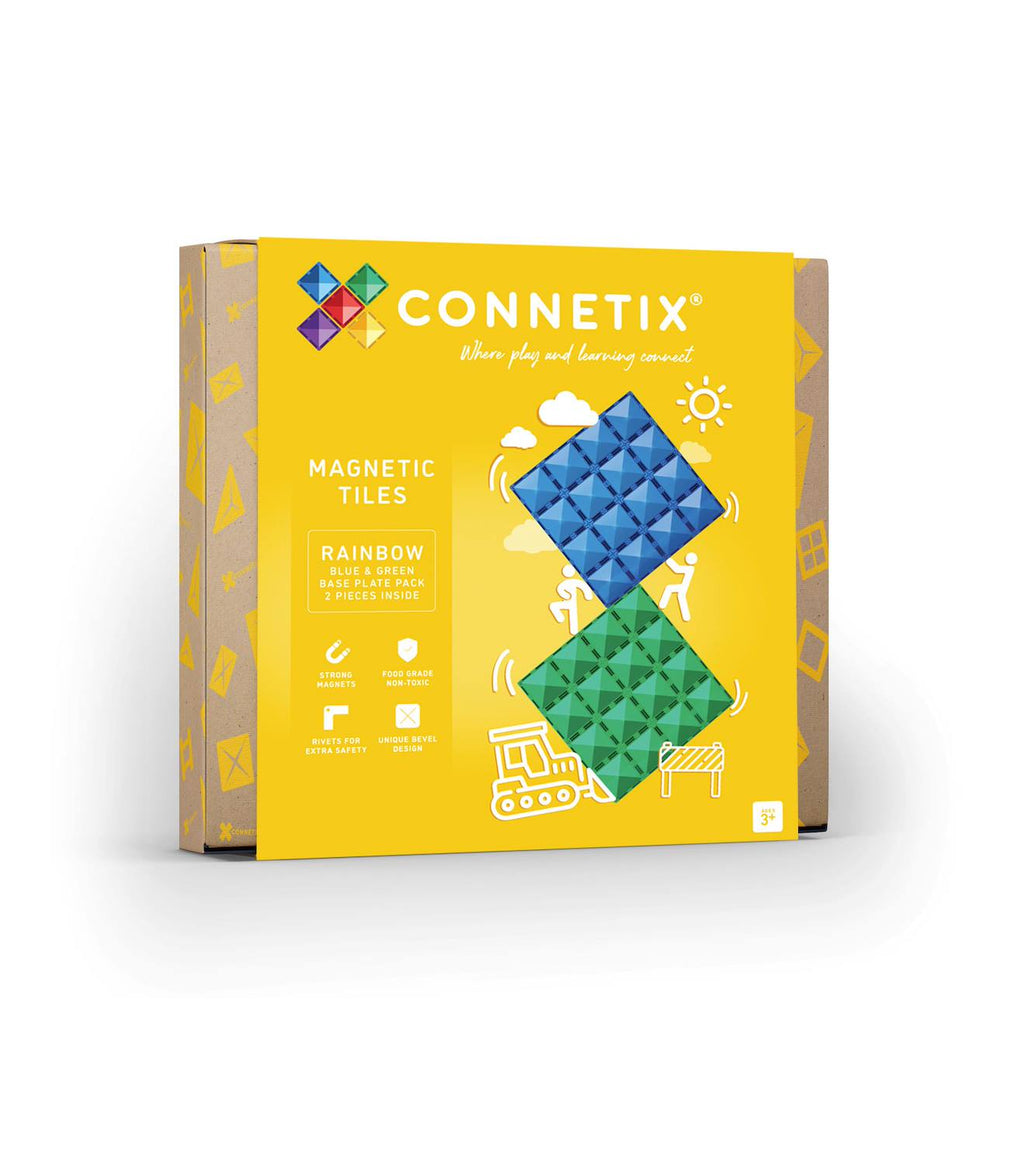 Jeu de construction magnétique arc-en-ciel paquet de plaques de base, 2 pièces multicolore