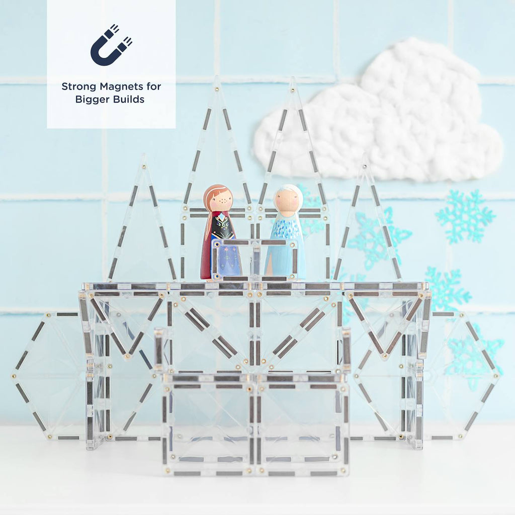 Jeu de construction magnétique clair pack de démarrage, 34 pièces clear