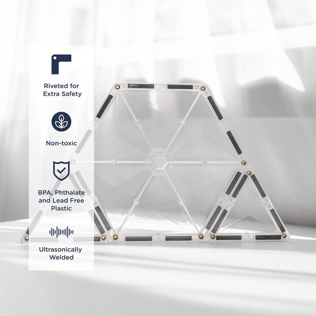Jeu de construction magnétique clair pack de démarrage, 34 pièces clear