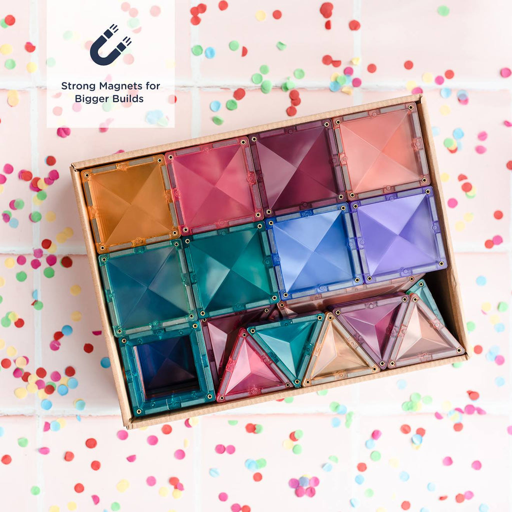 Jeu de construction magnétique pastel pack de créative, 120 pièces pastel