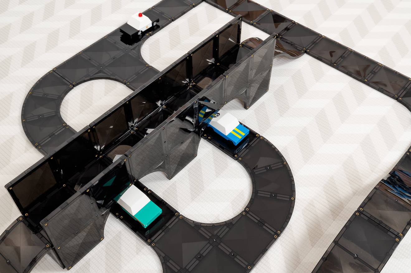 Jeu de construction magnétique roads pack de créative, 48 pièces noir