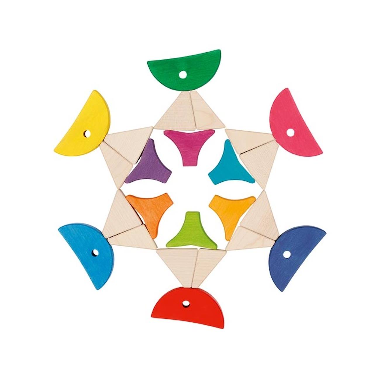 Jeu de construction poissons colorés rouge