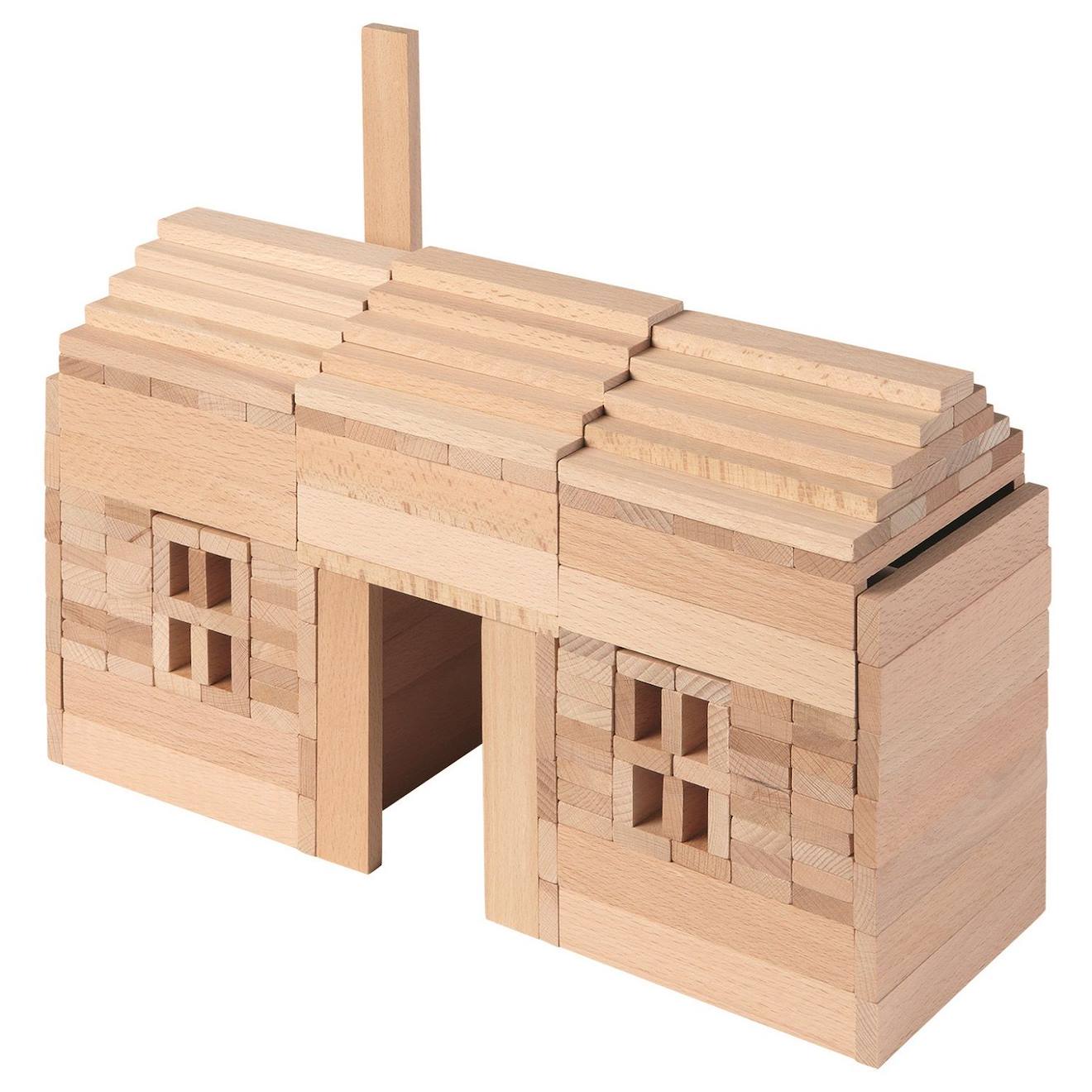 Jeu de construction beige