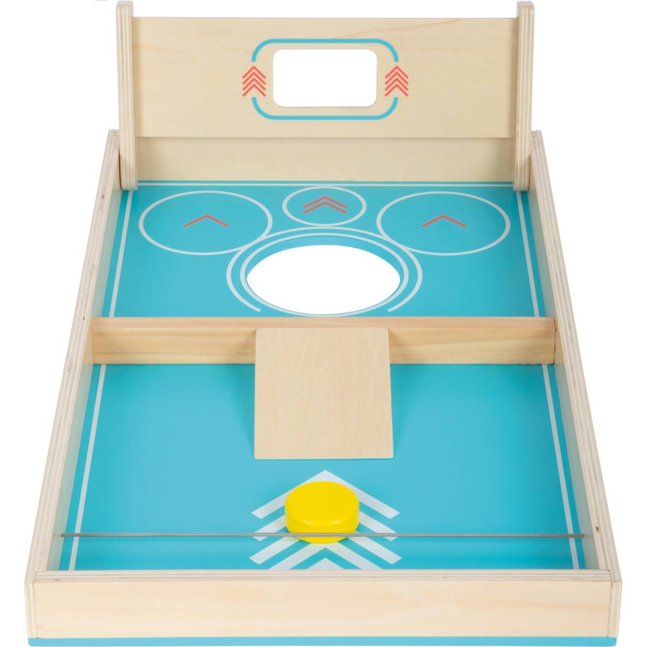 Jeu de cornhole et de sling puck bleu