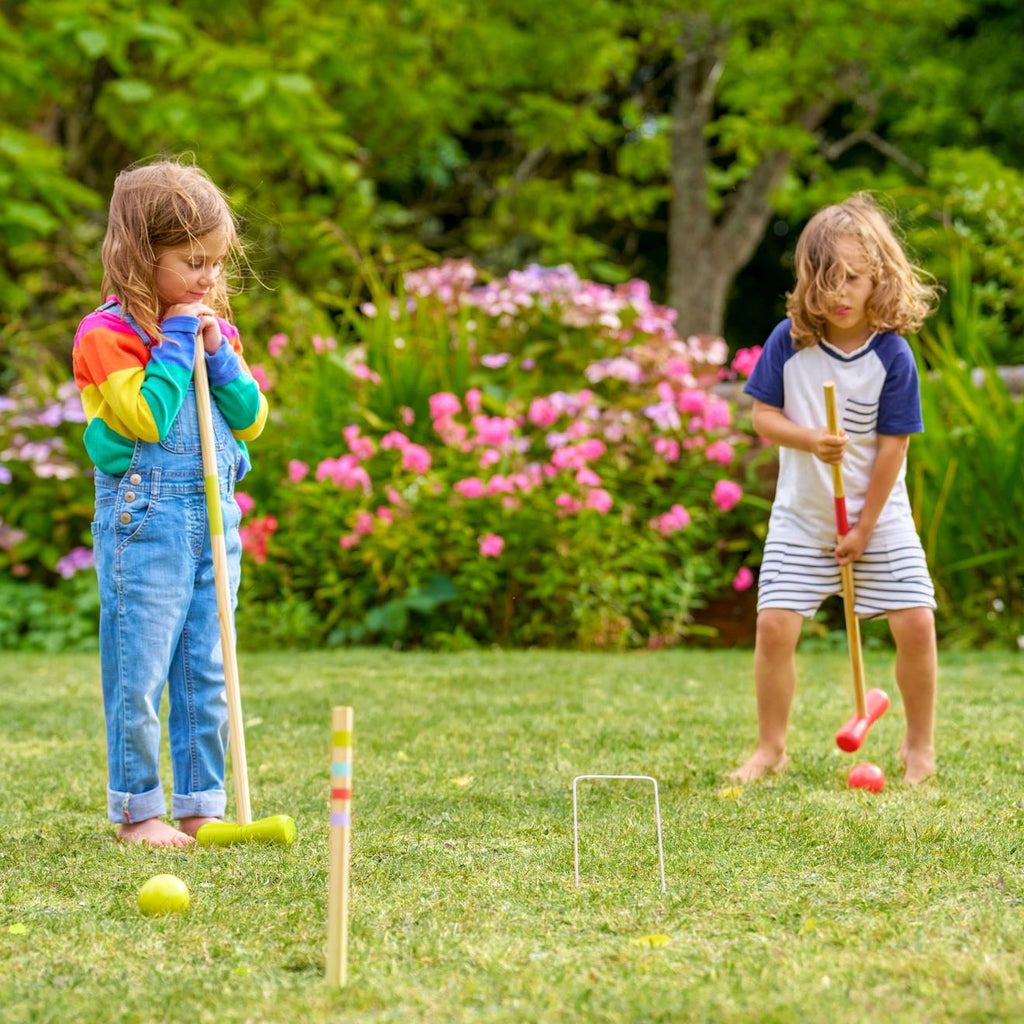 Jeu de croquet bois FSC multi couleur