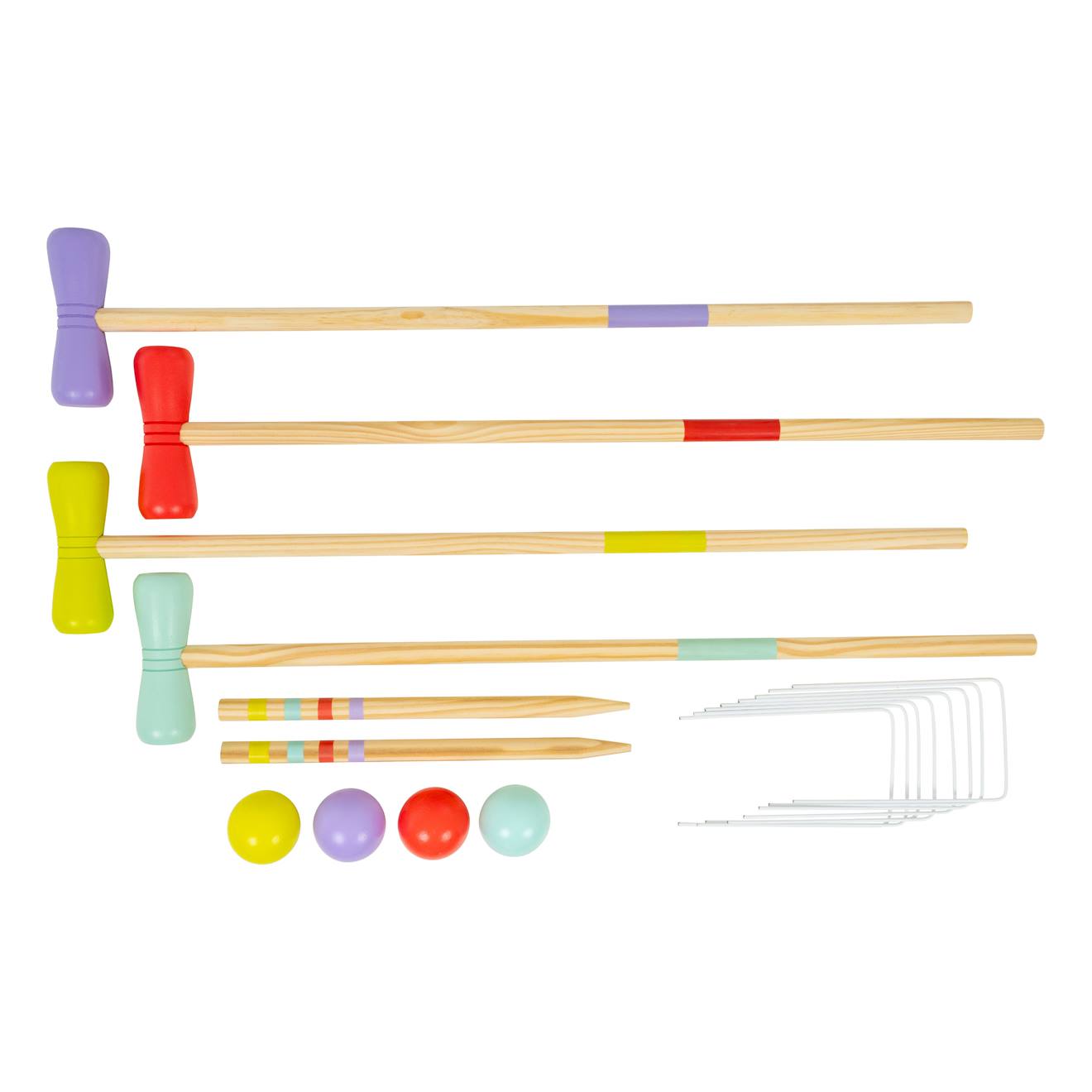 Jeu de croquet bois FSC multi couleur