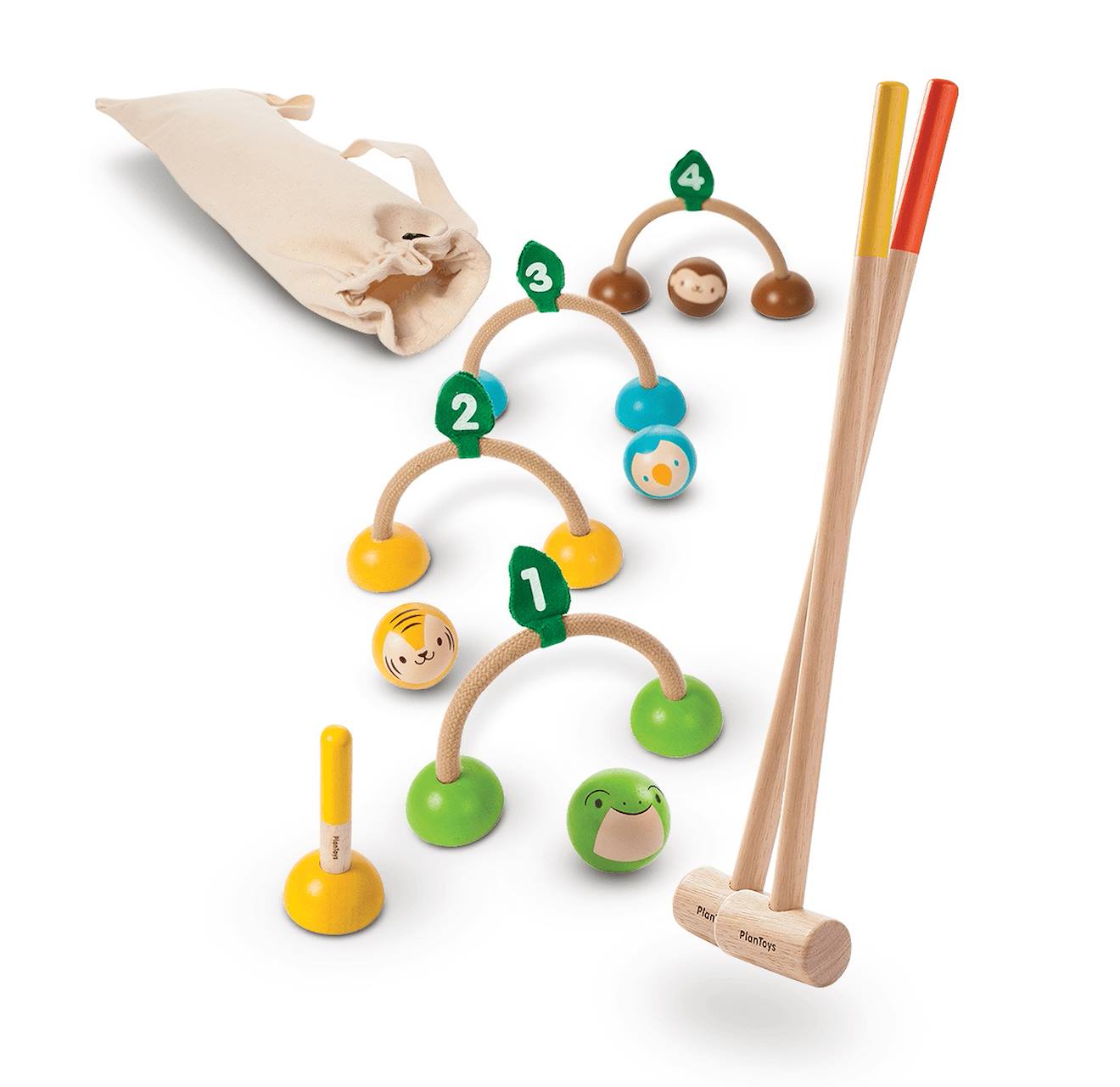 Jeu de croquet beige