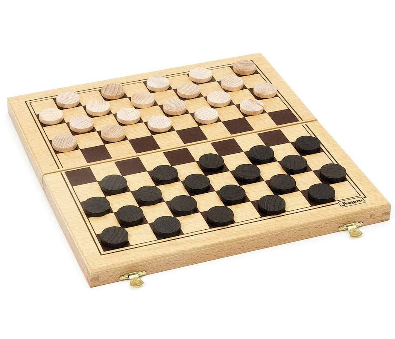 Jeu de dames pliant beige