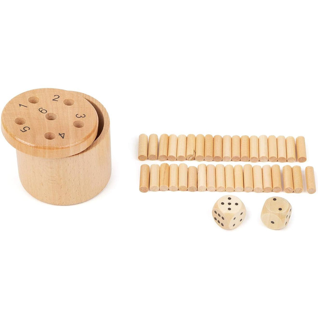 Jeu de dés 6 dehors beige