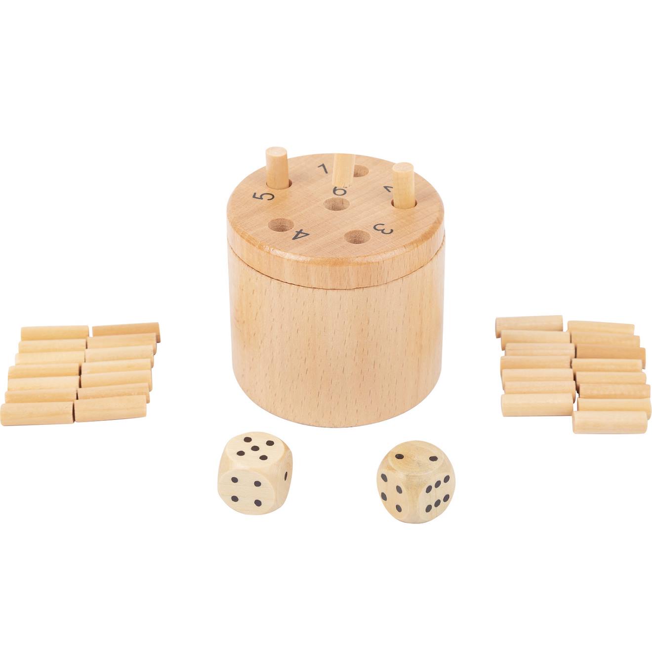 Jeu de dés 6 dehors beige