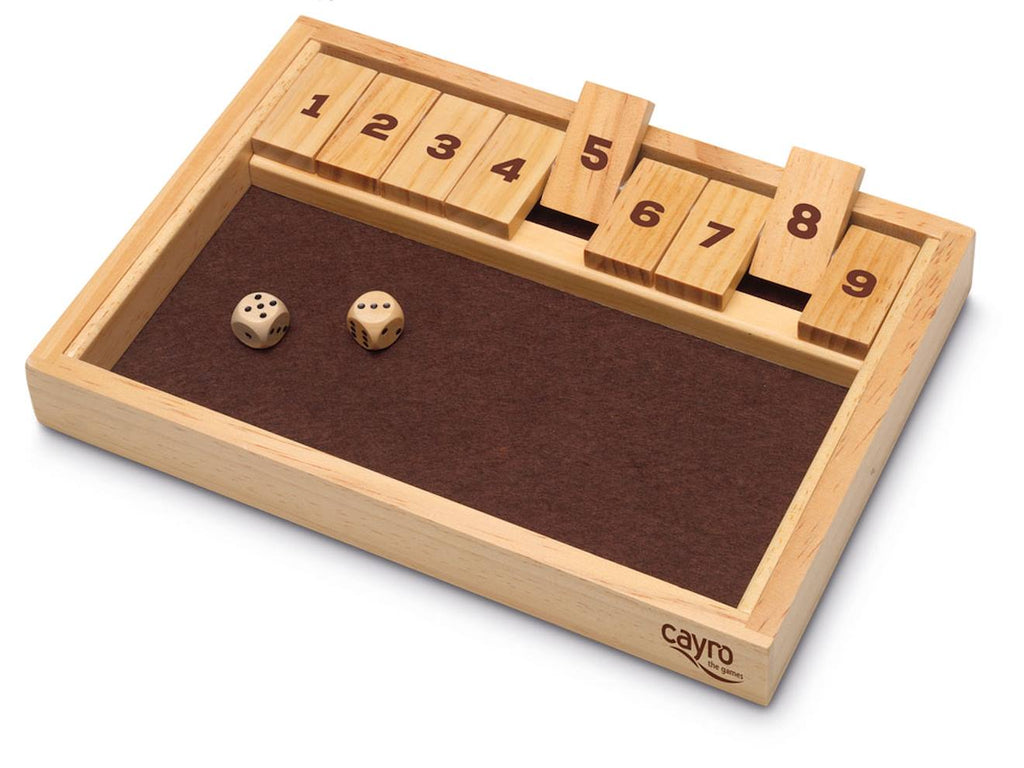 Jeu de dés shut the box marron