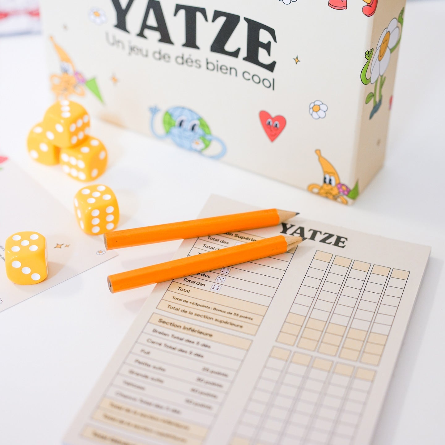 Jeu de Yam's, boîte et accessoires de jeu