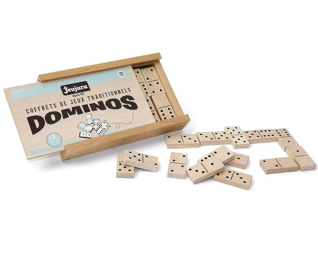 Jeu de dominos en bois beige