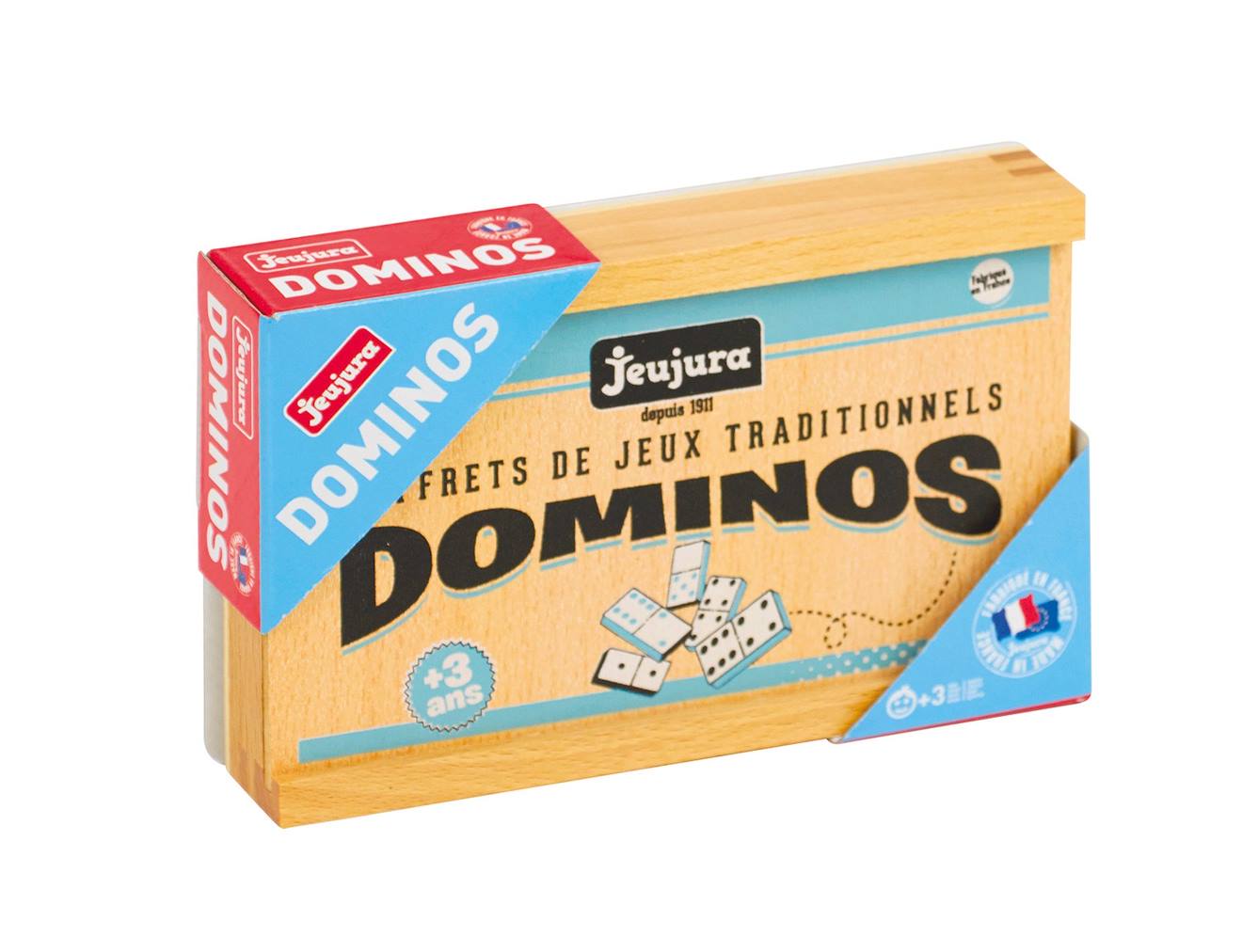 Jeu de dominos en bois beige