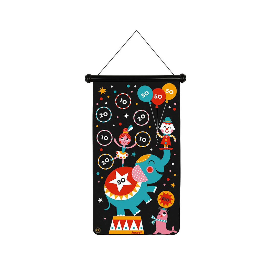 Jeu de fléchettes magnétiques cirque multicolore