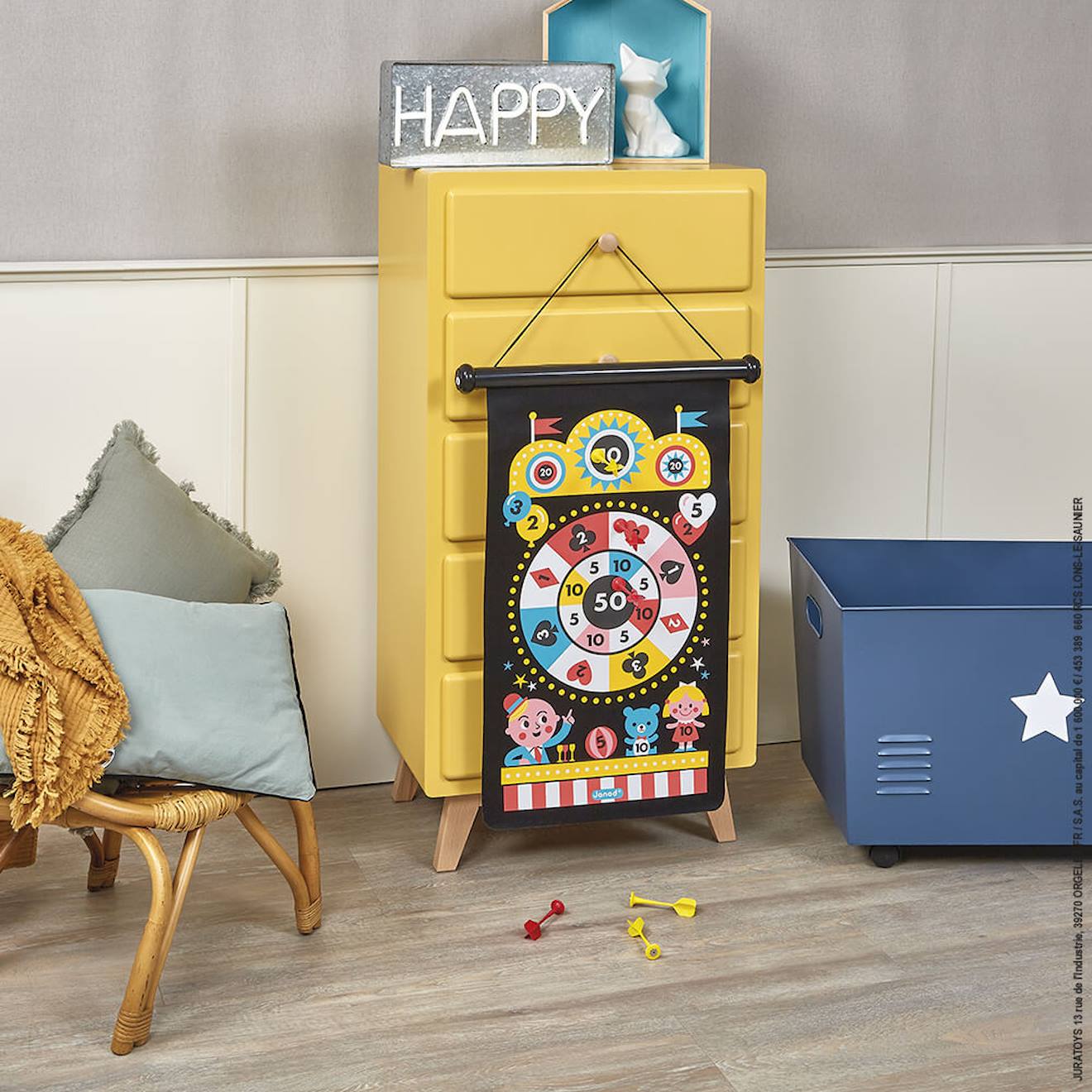 Jeu de fléchettes magnétiques la fete foraine multicolore