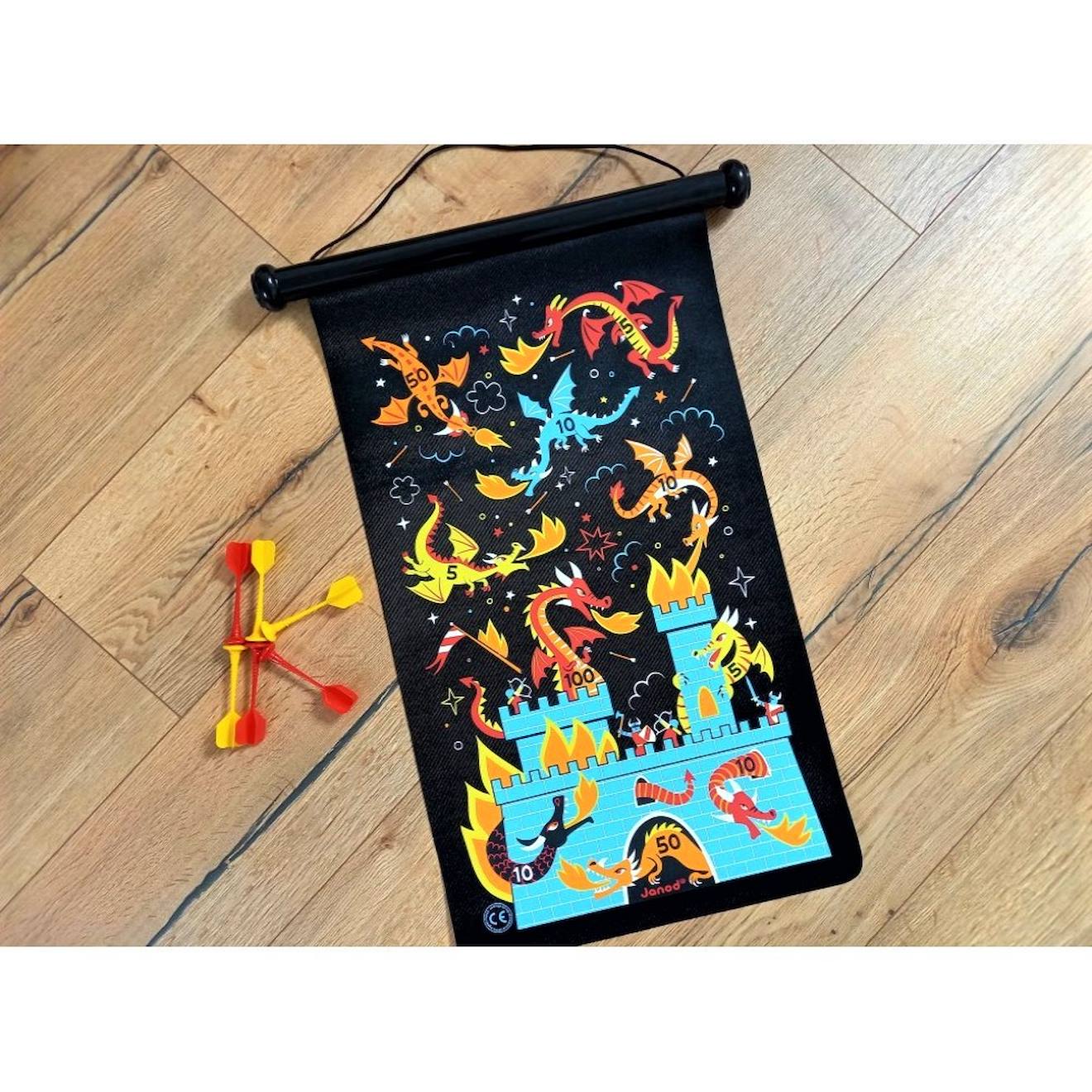 Jeu de fléchettes magnétiques les dragons multicolore
