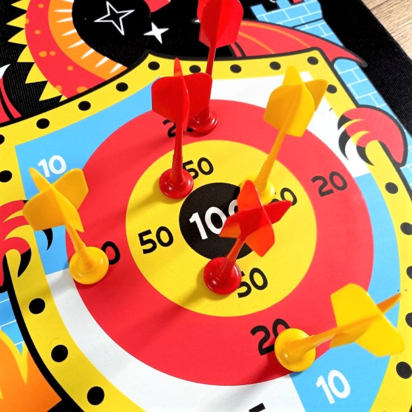 Jeu de fléchettes magnétiques les dragons multicolore