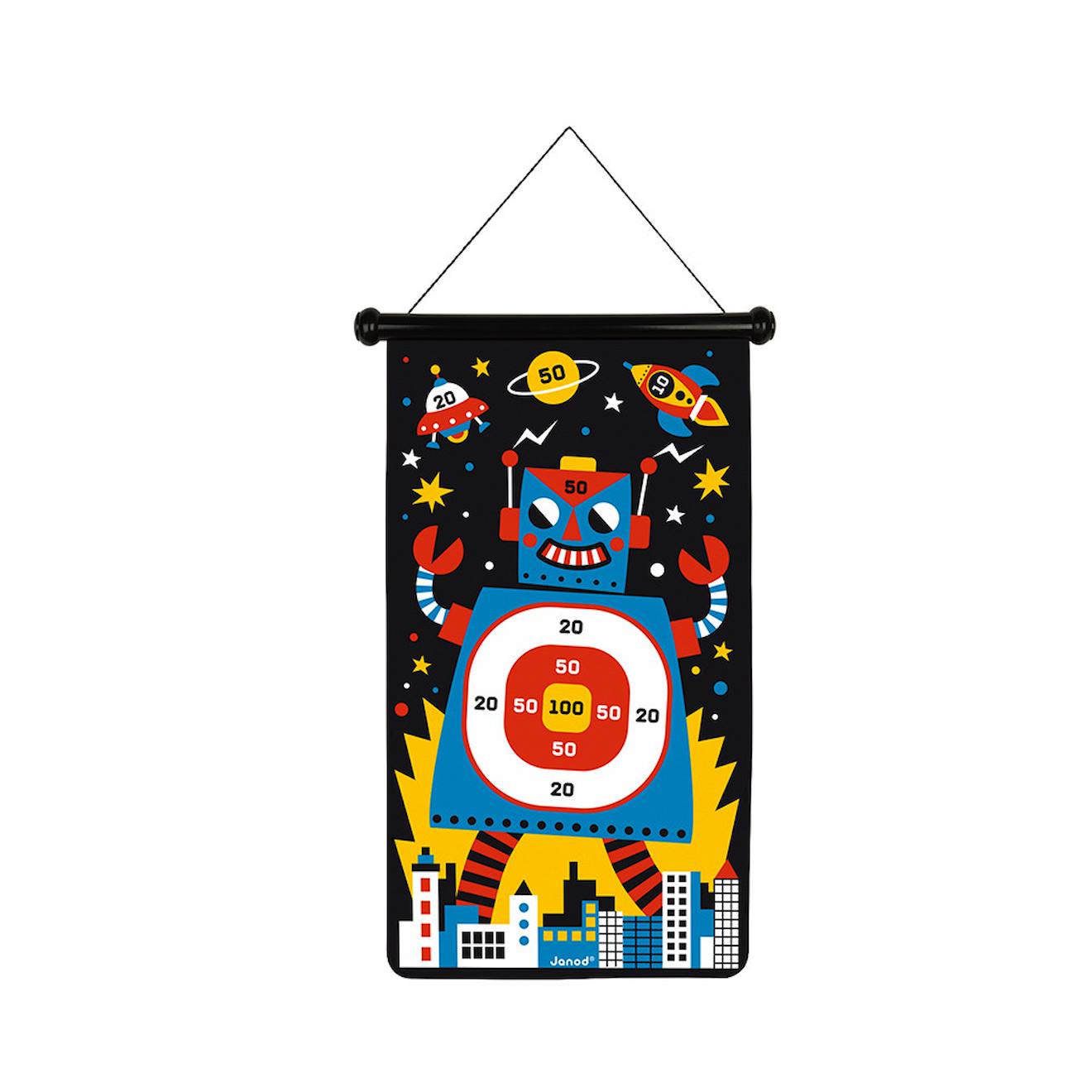 Jeu de fléchettes magnétiques robots multicolore