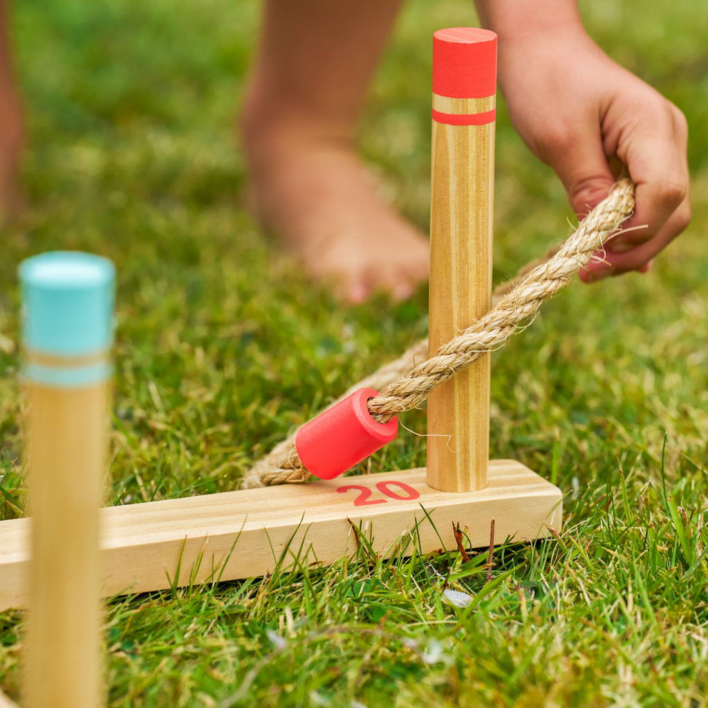 Jeu de lancer anneaux bois FSC multi couleur