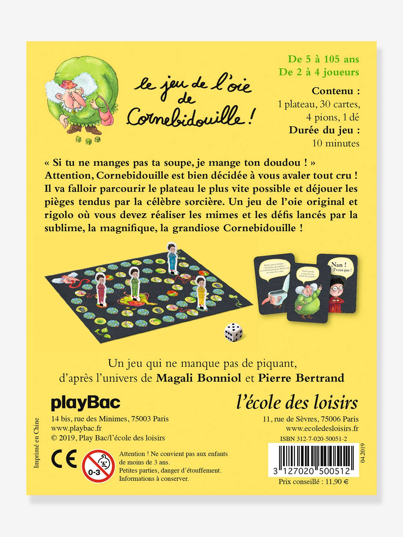 Jeu de l'oie Cornebidouille multicolore