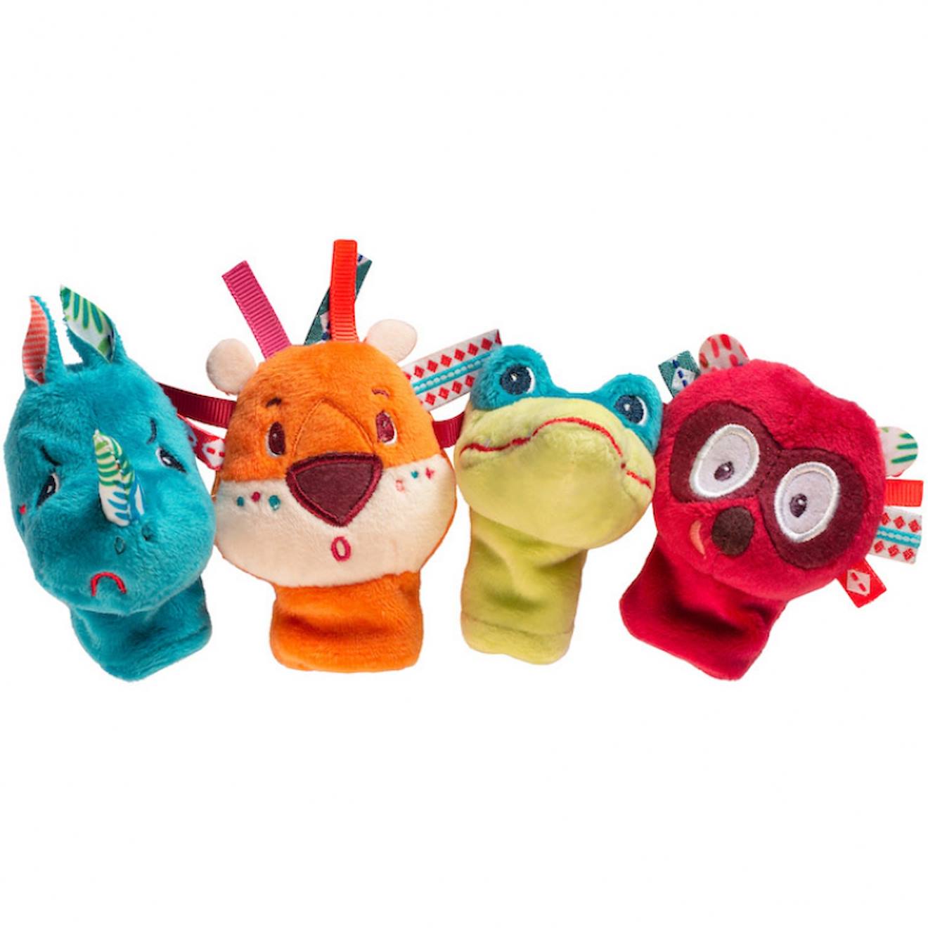 Jeu de marionnettes à doigts – donnez vie aux personnages ! turquoise, orange, vert